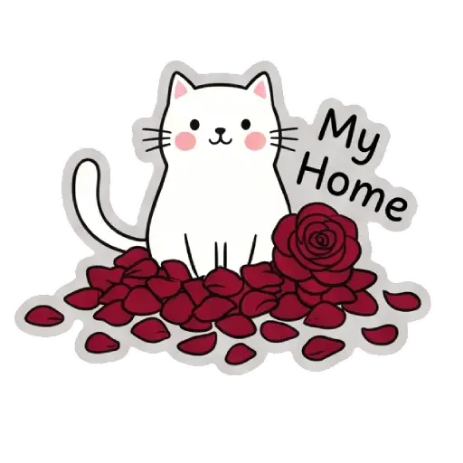 cat, cat lover, romantic, love, cute, WhatsApp stickers, stickers, love message)